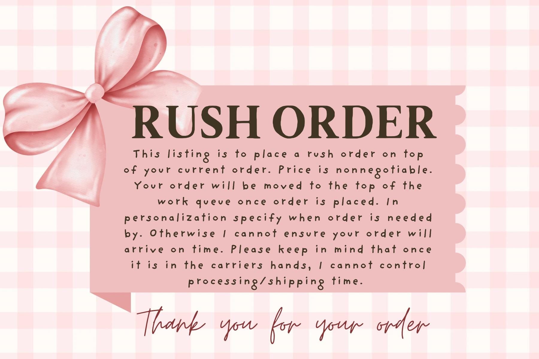 Rush order, jump to the top of the queue!